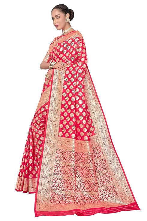 Vasthrlay Banarasi Bridal Maroon Ethnic Wear