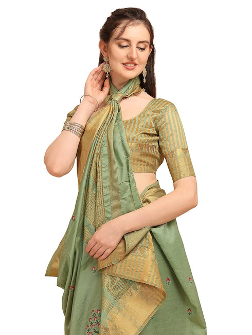 Vasthrlay Multicolor Embroidered Saree