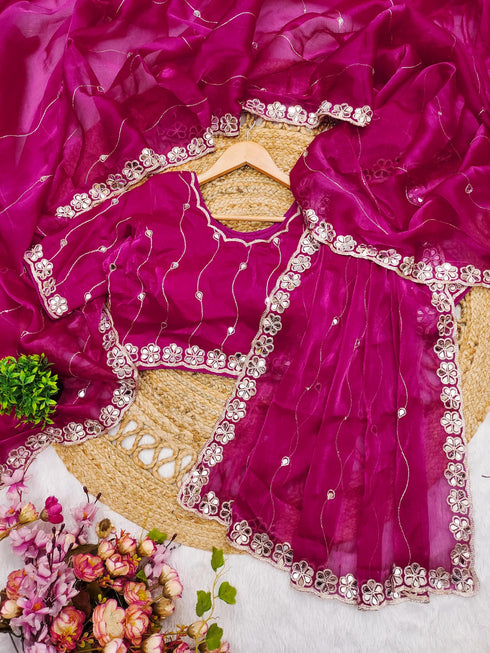 Vasthrlay Green Embroidery Saree