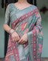 Vasthrlay Floral Printed Tassels Saree
