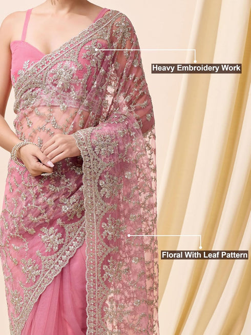 Vasthrlay Embroidery Blouse Lightpink Ethnic Wear