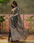 Vasthrlay Kanjivaram Jacquard Rama Blue Saree With Unstitched Blouse Piece