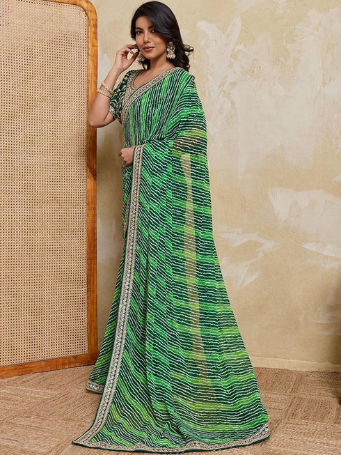Vasthrlay Embroidered Embellished Wedding Saree
