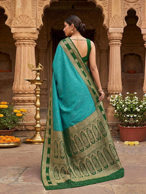 Vasthrlay Jacquard Traditional Unstitch Purpleorange Ethnic Wear