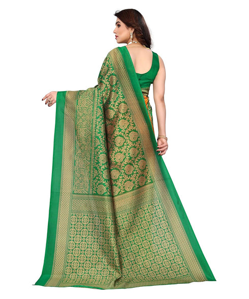 Vasthrlay Venkatagiri Printed Sdpl Metro Orange Free Ethnic Wear