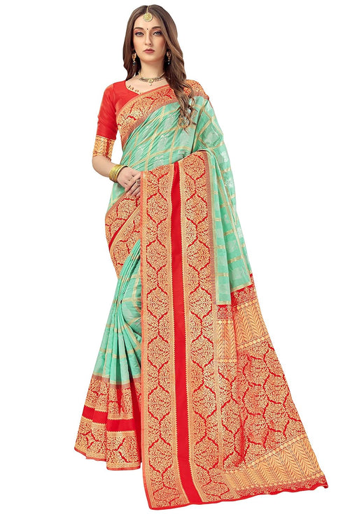 Vasthrlay Banarasi Gs Vivah Green Ethnic Wear