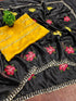 Vasthrlay Vichitra Embroidery Brown Black