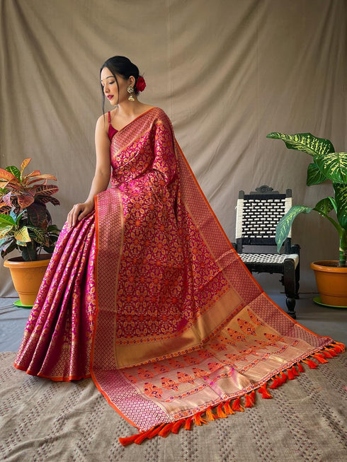 Vasthrlay Kanjivaram Patola Unstitched Ethnic Wear