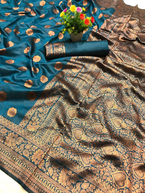 Vasthrlay Banarasi Unstitched Saree