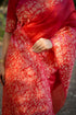 Vasthrlay Tussar Kalamkari Geometric Floral Design