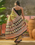 Vasthrlay Womens Printed Unstitched Maroon Saree