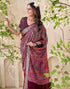 Vasthrlay Georgette Printed Unstitched Red Saree