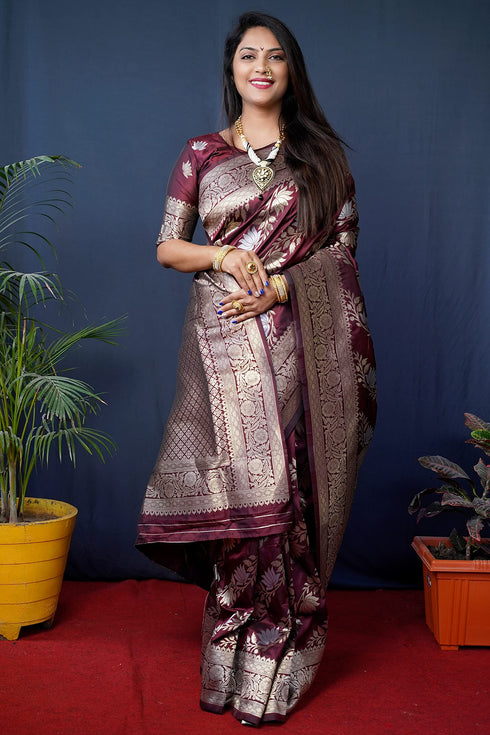 Vasthrlay Banarasi Floral Saree