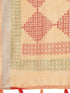 Vasthrlay Geometric Unstitched Peach Ethnic Wear