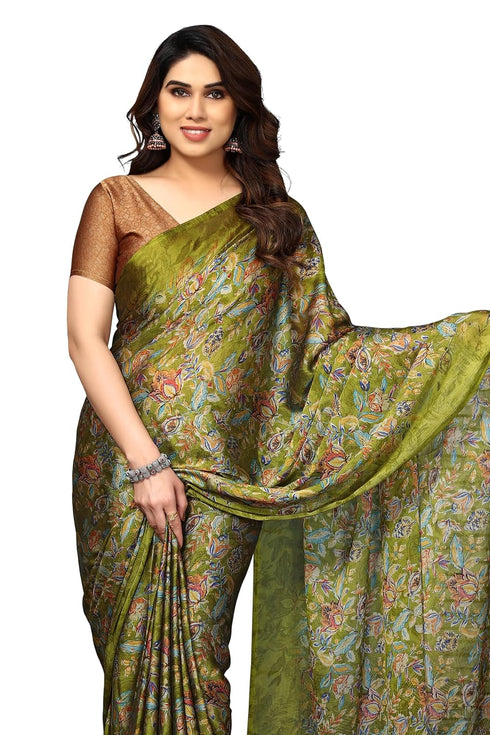 Vasthrlay Fashion Chiffon Georgette Beige Ethnic Wear