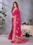 Vasthrlay Black Unstitched Saree