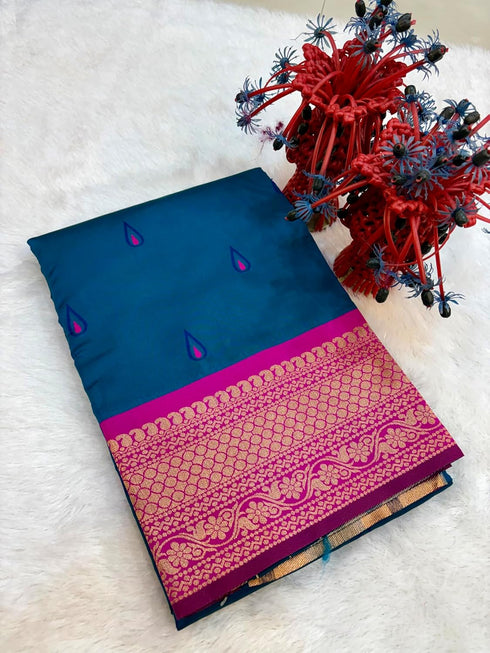 Vasthrlay Paithani Kanjivaram Royalblue