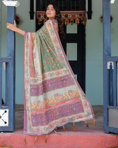 Vasthrlay Handloom Traditional Paisley Saree