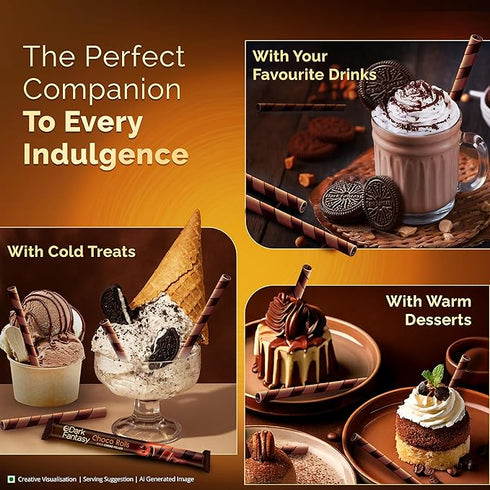 Sunfeast Dark Fantasy Rich Creme Filled Choco Wafer Roll