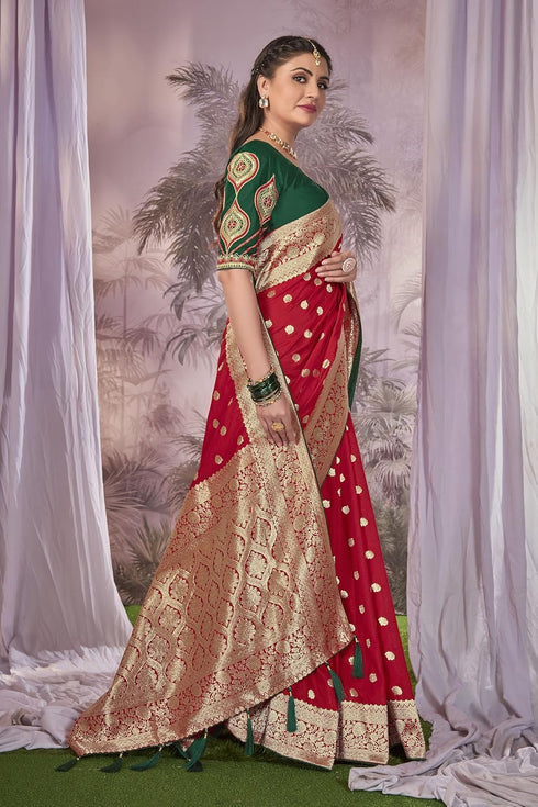Vasthrlay Banarasi Embroidery Blouse Piece Mn1900