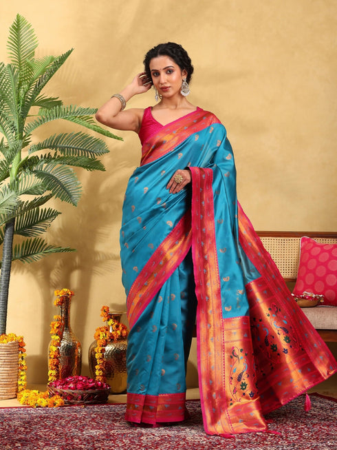 Vasthrlay Banarasi Unstitched Saree