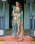 Vasthrlay Handloom Turquoise Traditional Saree