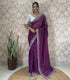 Vasthrlay Georgette Embellishments Scalloped Traditional
