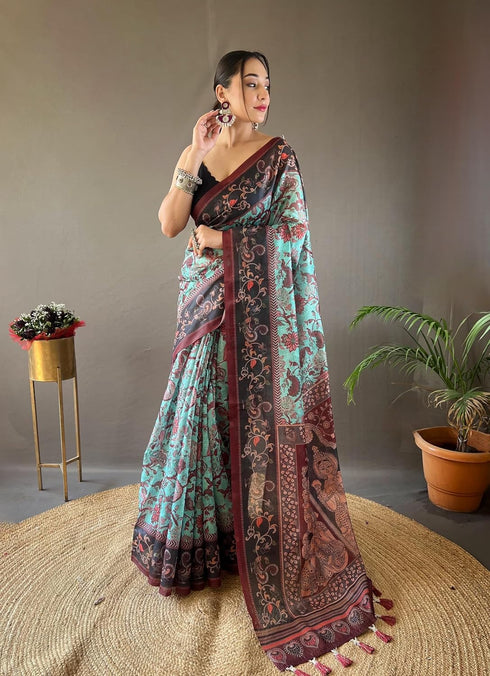 Vasthrlay Kalamkari Cotton Blouse Ethnic Wear