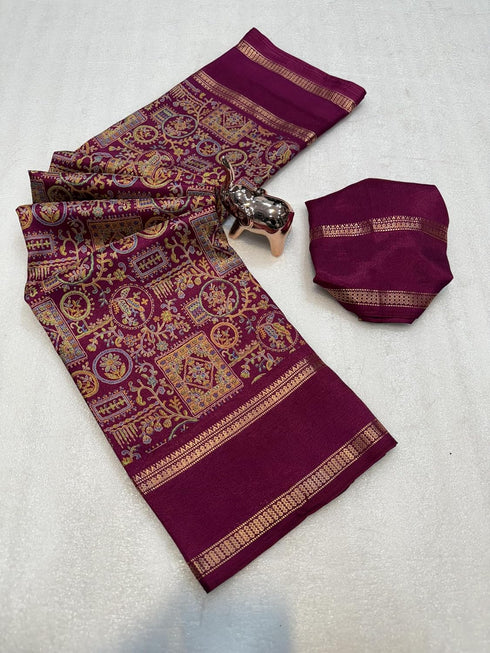 Vasthrlay Printed Beautiful Kalamkari