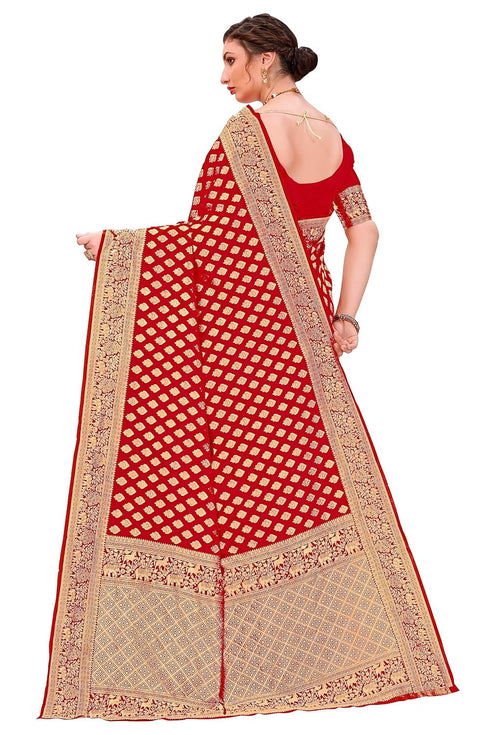 Vasthrlay Banarasi Pink Ethnic Wear