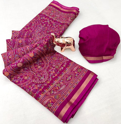 Vasthrlay Kalamkari Tussar Saree