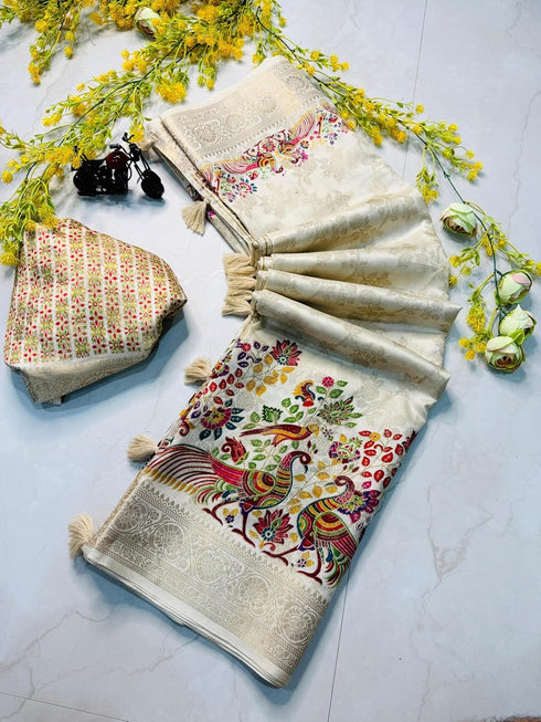 Vasthrlay Tussar Silk Saree