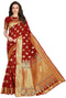 Vasthrlay Banarasi W Maroon Ethnic Wear