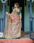 Vasthrlay Handloom Turquoise Traditional Saree