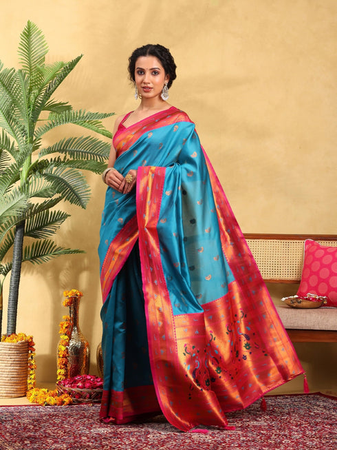 Vasthrlay Banarasi Unstitched Saree