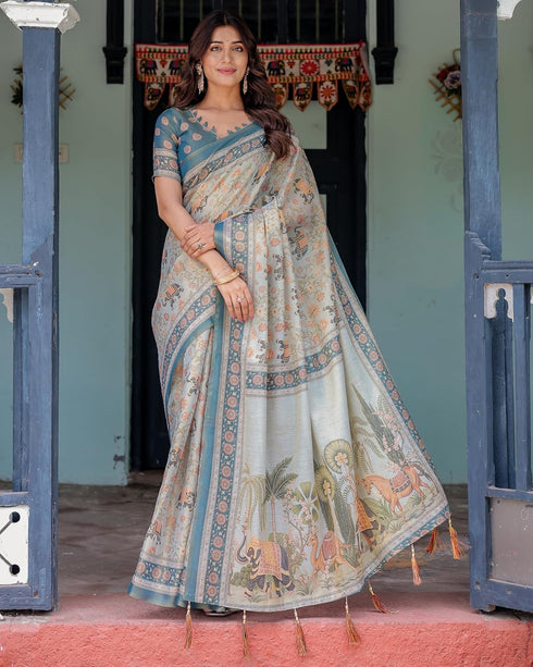 Vasthrlay Handloom Printed Saree