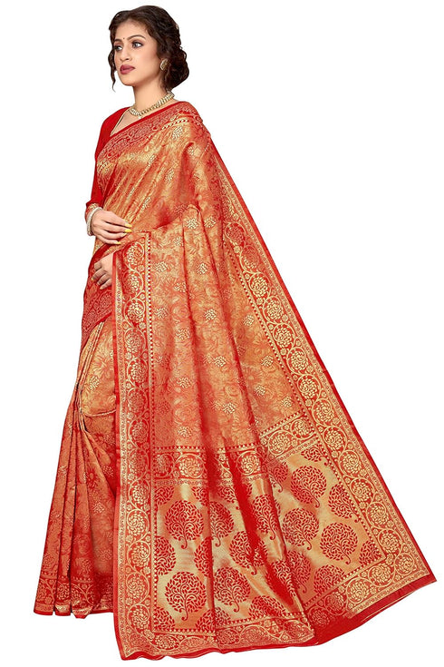 Vasthrlay Banarasi Gs Wedding Red Ethnic Wear