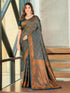 Vasthrlay Kanjivaram Satin Orange Ethnic Wear