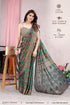 Vasthrlay Fashion Chiffon Georgette Beige Ethnic Wear