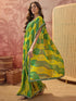Vasthrlay Chiffon Bandhani Unstitched Purple Saree