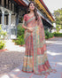 Vasthrlay Handloom Cotton Turquoise Saree