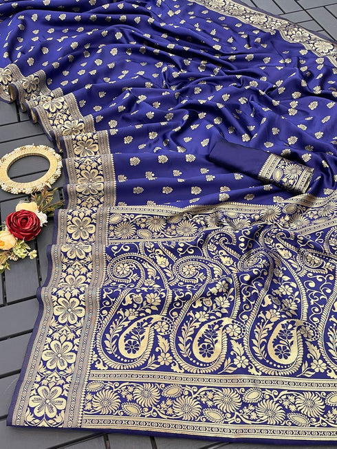Vasthrlay Banarasi Unstitched Saree