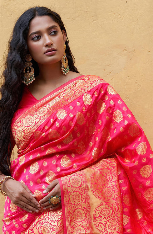 Vasthrlay Banarasi Unstitched Saree