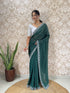 Vasthrlay Georgette Embellishments Scalloped Traditional