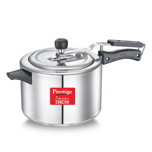Prestige Nakshatra Plus Svachh Aluminium Spillage Control Pressure Cooker 6.5 L Silver