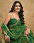 Vasthrlay Georgette Bandhani Unstitched Maroon Saree