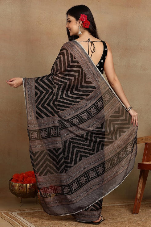 Vasthrlay Fashion Georgette Leheriya Turquoise Ethnic Wear