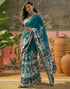 Vasthrlay Womens Printed Unstitched Maroon Saree
