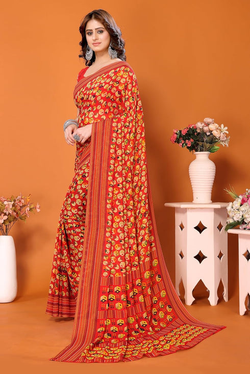 Vasthrlay Trendy Georgette Material Ethnic Wear