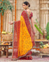 Vasthrlay Georgette Embroidery Unstitched Red Saree